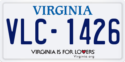 VA license plate VLC1426