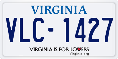 VA license plate VLC1427