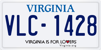 VA license plate VLC1428
