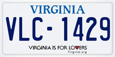 VA license plate VLC1429