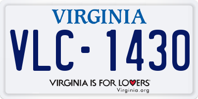 VA license plate VLC1430