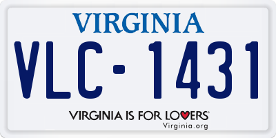 VA license plate VLC1431