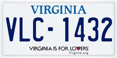 VA license plate VLC1432