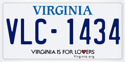 VA license plate VLC1434