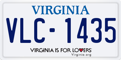 VA license plate VLC1435