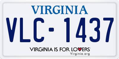 VA license plate VLC1437