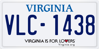 VA license plate VLC1438