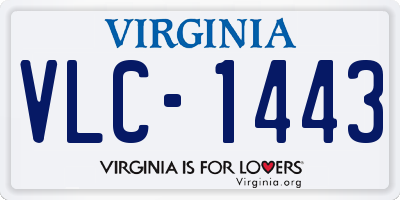 VA license plate VLC1443