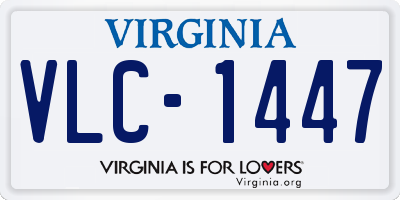 VA license plate VLC1447