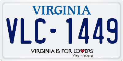 VA license plate VLC1449