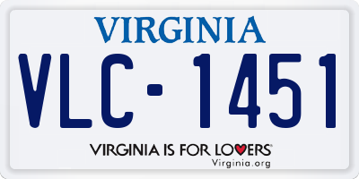 VA license plate VLC1451