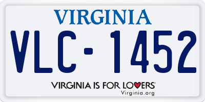 VA license plate VLC1452