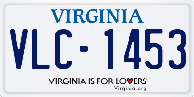 VA license plate VLC1453