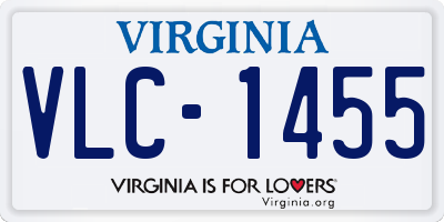 VA license plate VLC1455