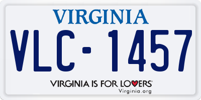 VA license plate VLC1457
