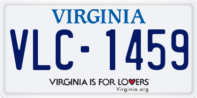 VA license plate VLC1459