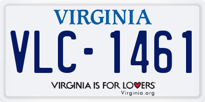 VA license plate VLC1461