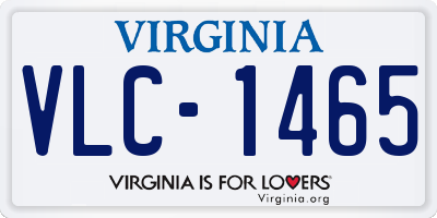 VA license plate VLC1465