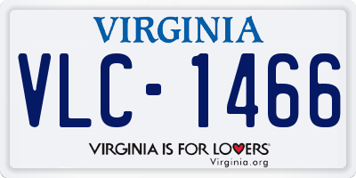 VA license plate VLC1466