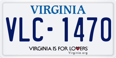 VA license plate VLC1470