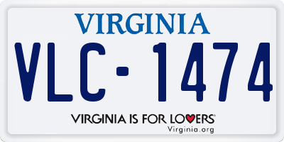 VA license plate VLC1474