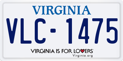 VA license plate VLC1475
