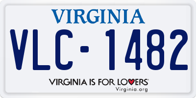VA license plate VLC1482