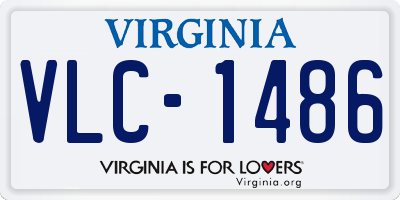 VA license plate VLC1486