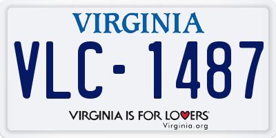 VA license plate VLC1487