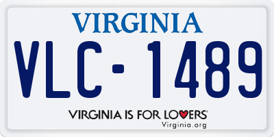 VA license plate VLC1489