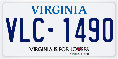 VA license plate VLC1490