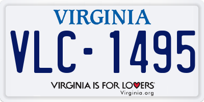 VA license plate VLC1495