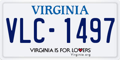 VA license plate VLC1497