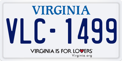 VA license plate VLC1499