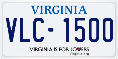 VA license plate VLC1500