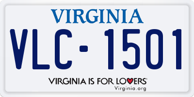 VA license plate VLC1501