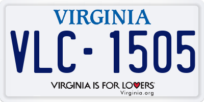 VA license plate VLC1505