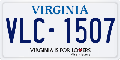 VA license plate VLC1507