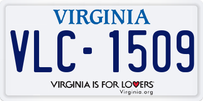 VA license plate VLC1509
