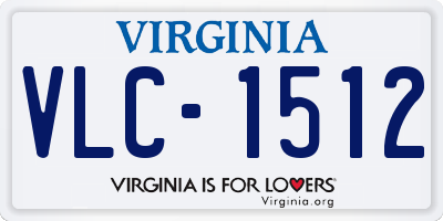 VA license plate VLC1512