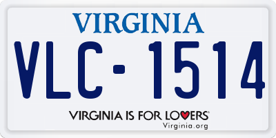 VA license plate VLC1514