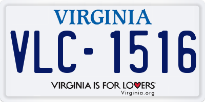 VA license plate VLC1516