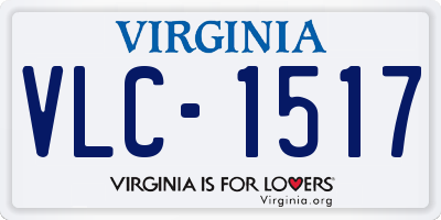 VA license plate VLC1517
