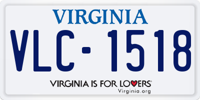 VA license plate VLC1518