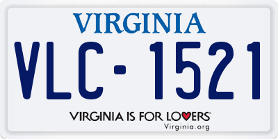 VA license plate VLC1521