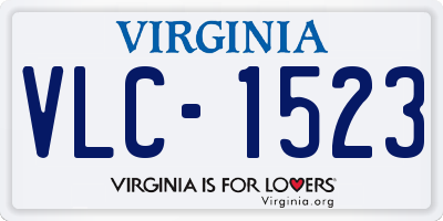 VA license plate VLC1523