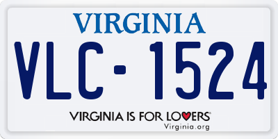VA license plate VLC1524
