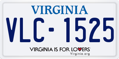 VA license plate VLC1525
