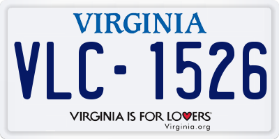 VA license plate VLC1526