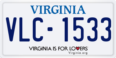 VA license plate VLC1533